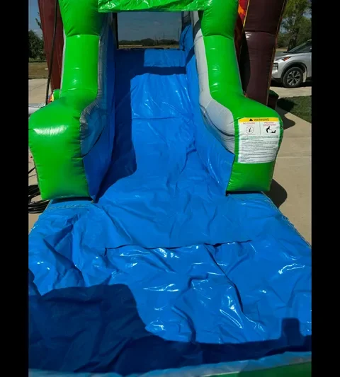 Clean inflatable slide ready for use