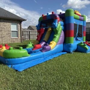 Building-Block Bounce House & Waterslide