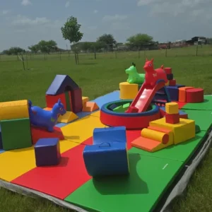 Colored Soft Play with Bounce House