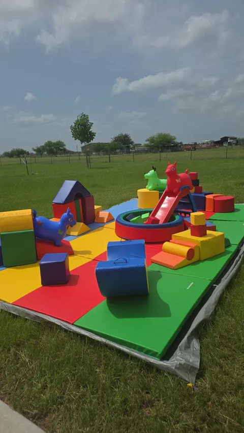 Colored Soft Play with Bounce House