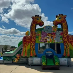 Jungle Bounce House & Double Waterslide