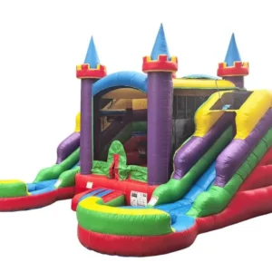 Rainbow Castle Combo with Waterslide